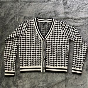 Houndstooth cardigan